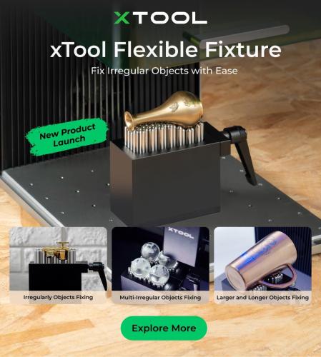 xTool - Joustava neulapetikiinnitin epäsäännöllisille kappaleille