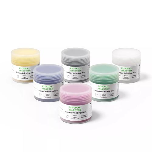 xTool - Fluoresoivien värien silkkipainoväri sarja (6 väriä, 100 ml)