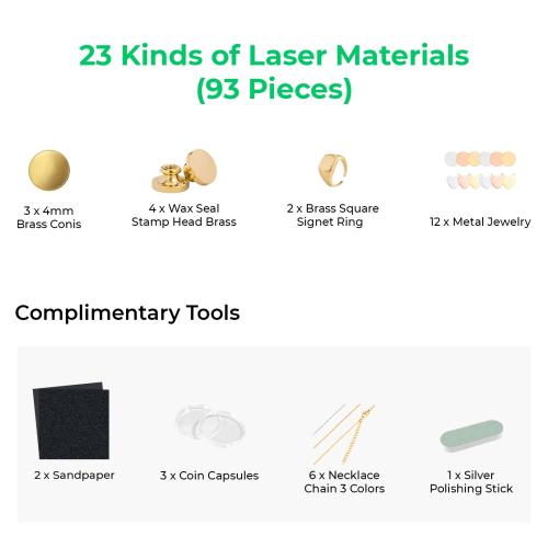 xTool - F1/F2 Ultra -lasermateriaalipaketti (93 osaa)