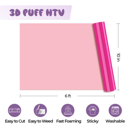 xTool - laserturvallinen 3D-kohosiirtokalvo, neonpinkki, 25 × 366 cm
