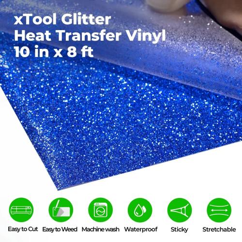 xTool - laserturvallinen glittersiirtokalvo, laivastonsininen