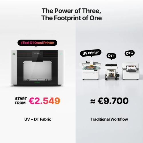 xTool - O1 Omni Printer - Dual UV - 4-in-1 tulostin