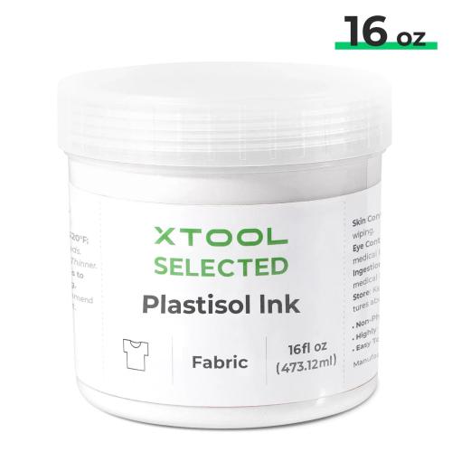 xTool - plastisolsilkkipainoväri, valkoinen, 473 ml