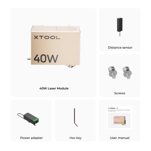 xTool - S1 40W Diodilasermoduuli - tehopäivitys