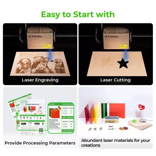 xTool - S1-laser-materiaalipaketti (34 kpl)