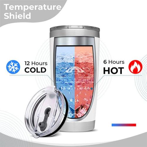 xTool - ruostumaton teräskahvimuki, musta, 20 oz (591 ml)