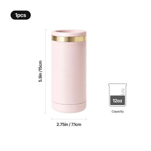 xTool - ruostumaton teräksinen tölkkijäähdytin, pinkki–kulta, 12 oz (355 ml)