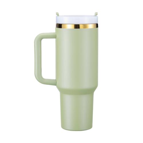xTool - ruostumaton teräsmuki irrotettavalla kahvalla, armeijanvihreä–kulta, 40 oz (1183 ml)