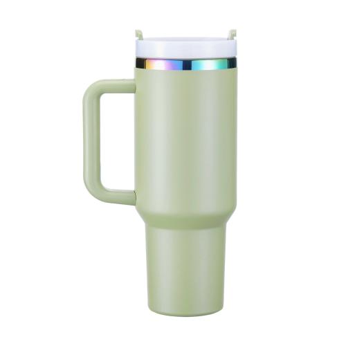 xTool - ruostumaton teräsmuki irrotettavalla kahvalla, armeijanvihreä–opaalinhohtoinen, 40 oz (1183 ml)