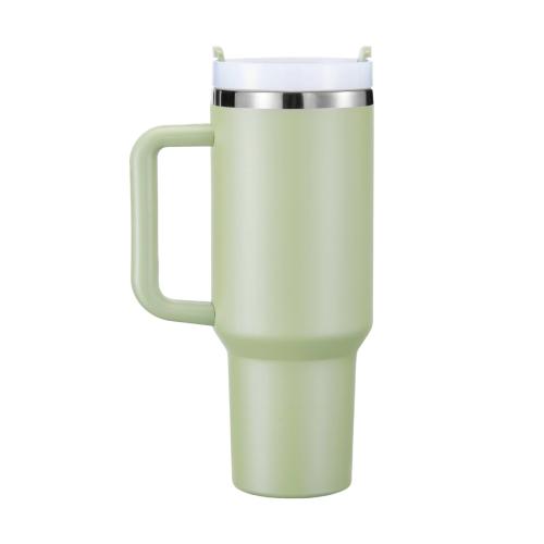 xTool - ruostumaton teräsmuki irrotettavalla kahvalla, armeijanvihreä–hopea, 40 oz (1183 ml)