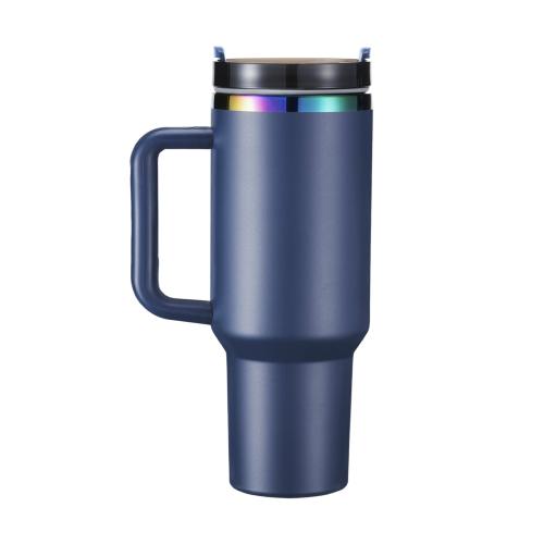 xTool - ruostumaton teräsmuki irrotettavalla kahvalla, laivastonsininen–opaalinhohtoinen, 40 oz (1183 ml)