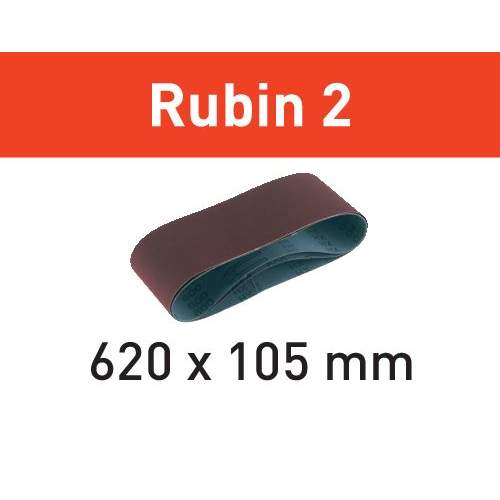 Festool - Slipband L620X105-P100 RU2/10 Rubin 2