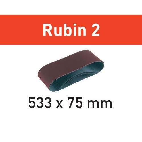 Festool - Slipband L533X 75-P60 RU2/10 Rubin 2