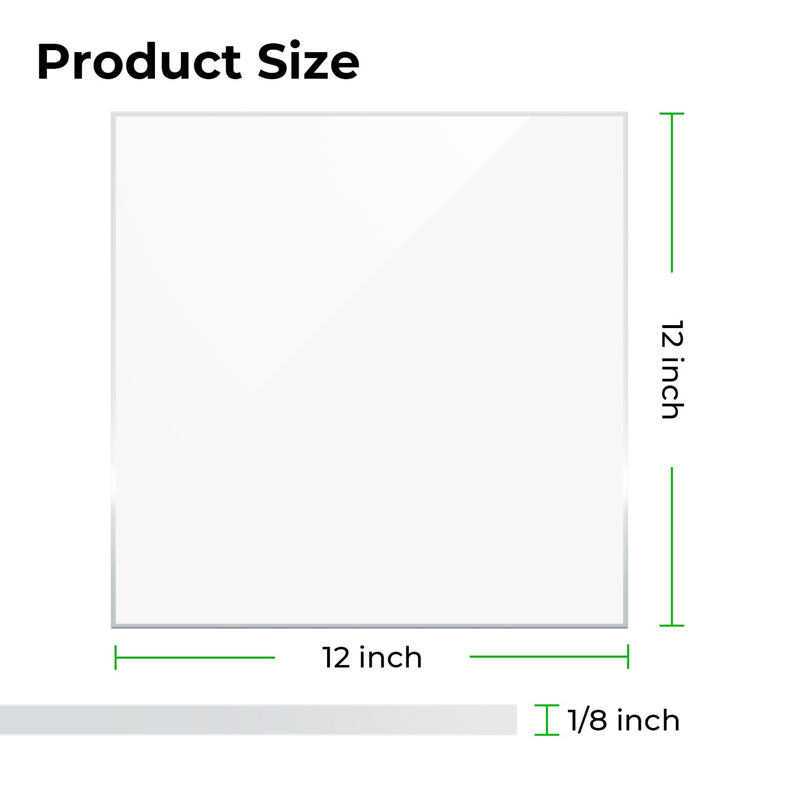 xTool - 3 mm kirkas kiiltävä akryylilevy, kirkas, 30 × 30 cm (1 kpl)