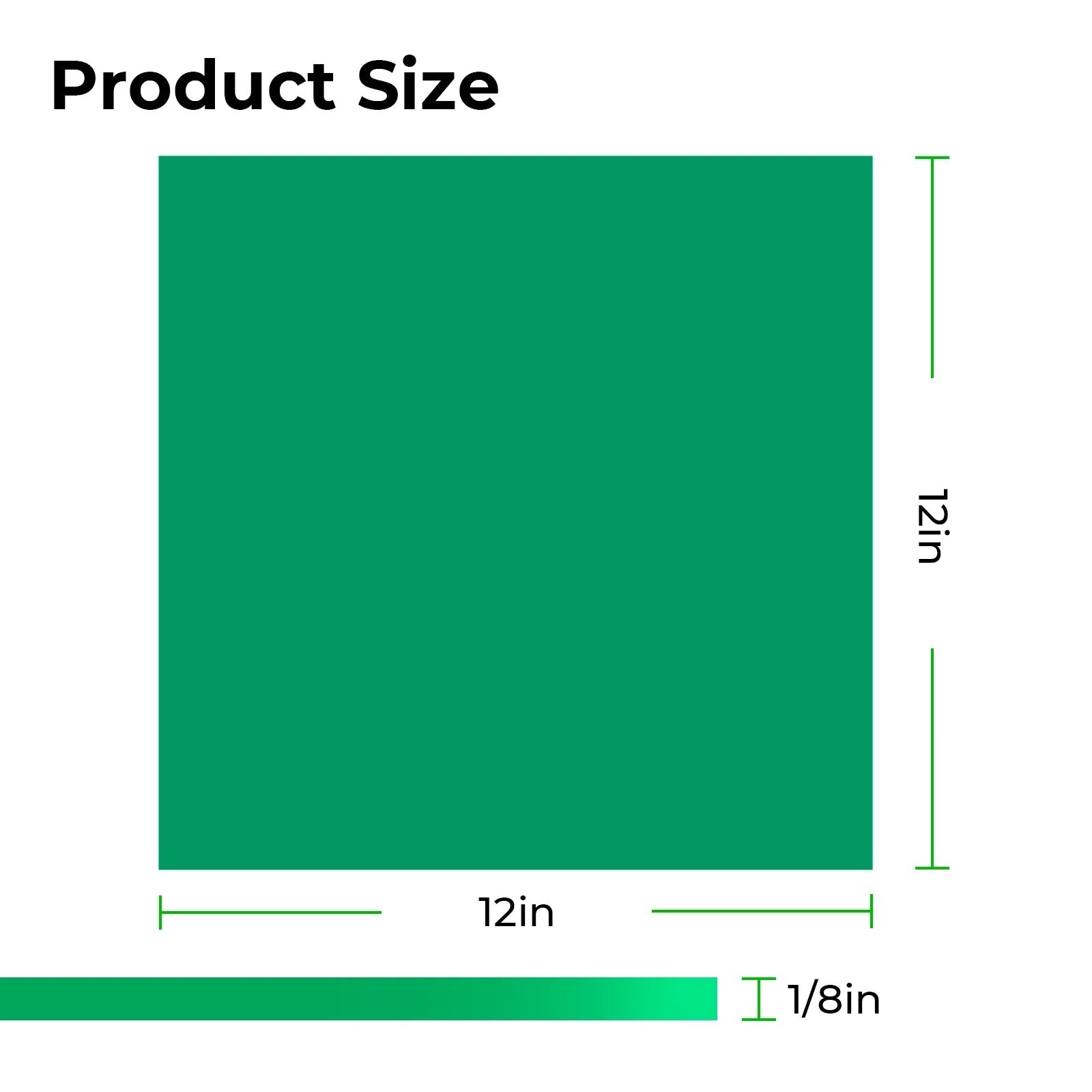 xTool - 3 mm peittävä kiiltävä akryylilevy, vihreä, 30 × 30 cm (3 kpl)