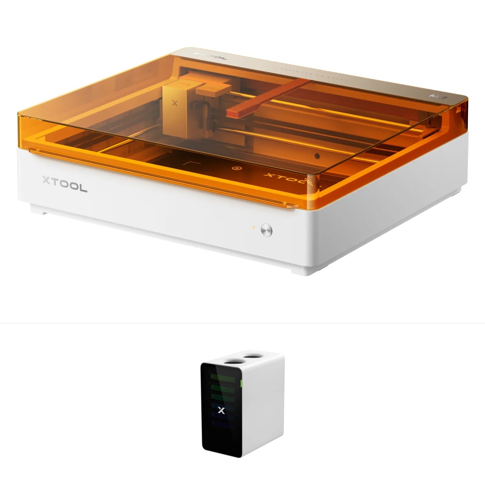 xTool - M2 20 W -laserleikkuri ja -kaiverrin, Perusmalli + SafetyPro™ AP2 -ilmanpuhdistin